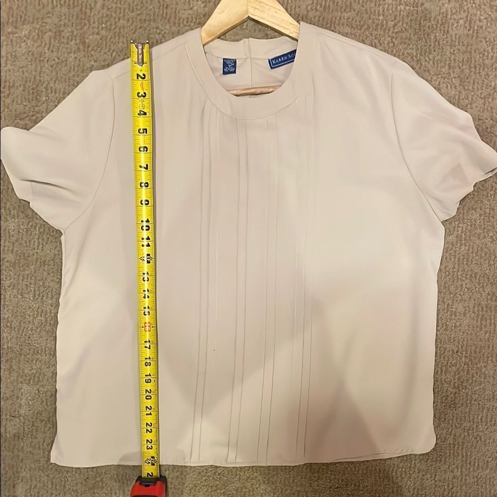 Karen Scott Cream Blouse - Picture 9 of 9